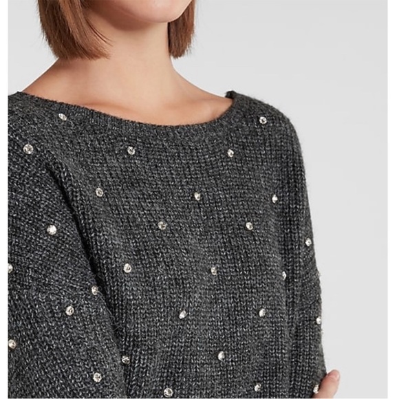 EXPRESS EMBELLISHED TWIST SWEATER - Picture 3 of 6